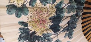 Antiguo abanico gigante japones