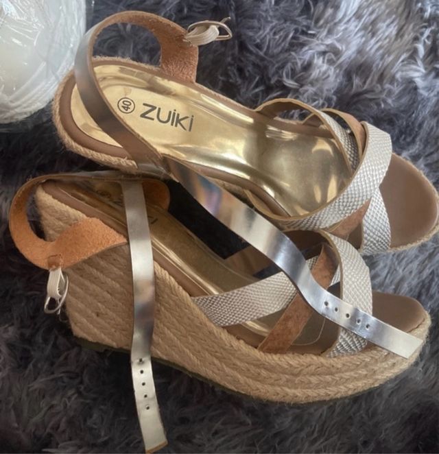 Sandalo zuiki N40 nuovi ocn detragli oro/argento