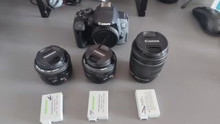 Canon700D con caja, objetivos y accesori