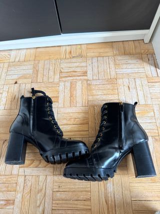 Botin negro talla 39 uterqüe