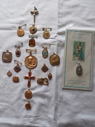 Lotto antiche medagliette sacre antiche