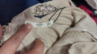 Vestido corto fiesta brillo dorado