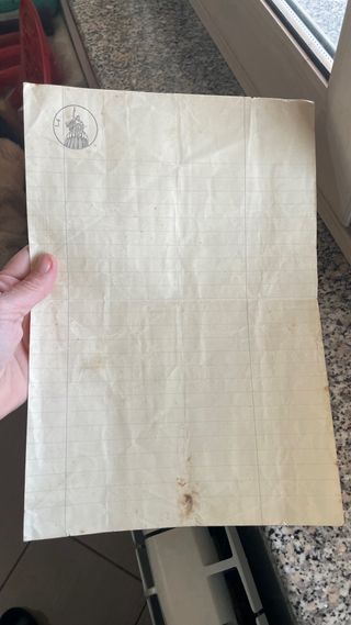 Foglio Protocollo REGNO ITALIA 1937