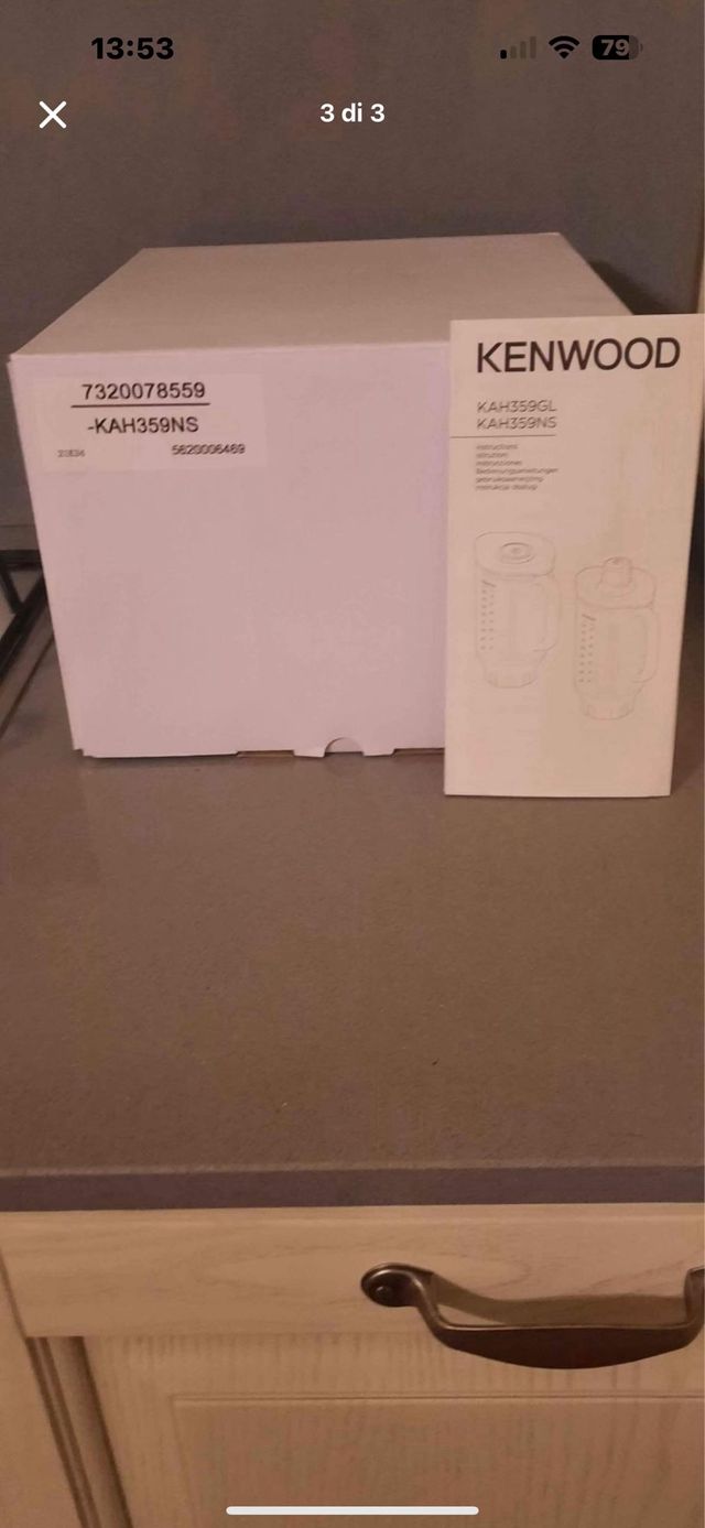 Frullatore in vetro per planetaria Kenwood