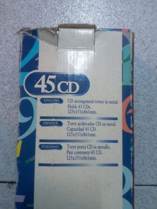Porta CD negro capacidad 45 CDs