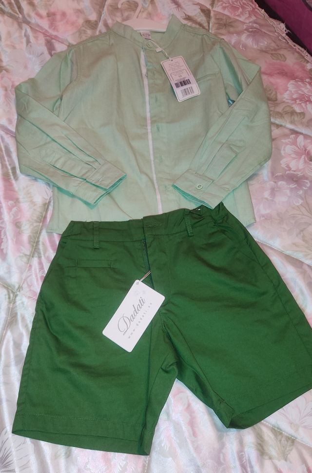 Conjunto niño gala verde