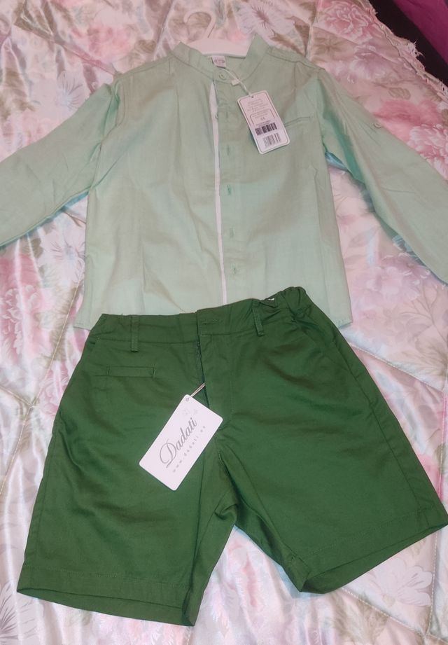 Conjunto niño gala verde