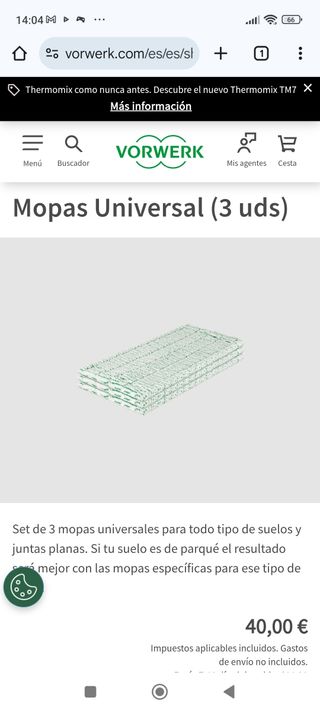 MOPAS PARA KOBOLD SP 520 SP 530 WORWERK