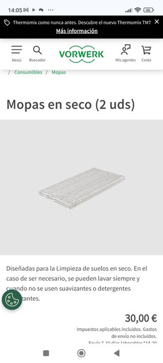 MOPAS PARA KOBOLD SP 520 SP 530 WORWERK