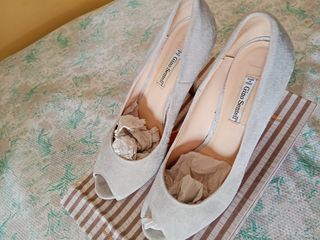 Décolleté scamosciato beige