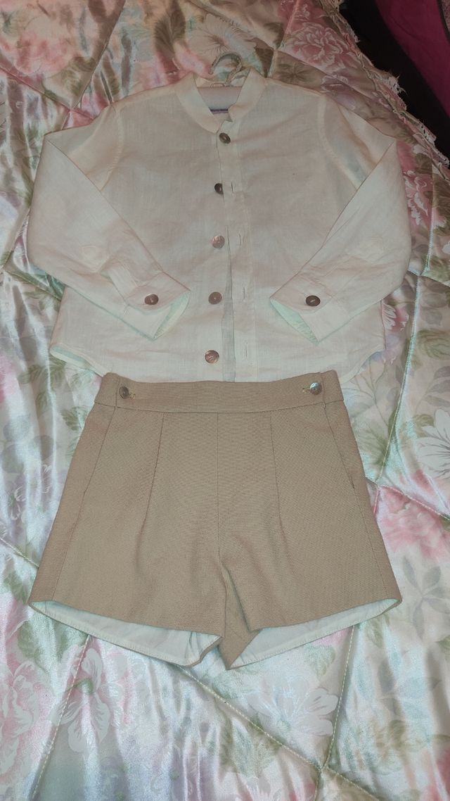 Conjunto niño beige eventos