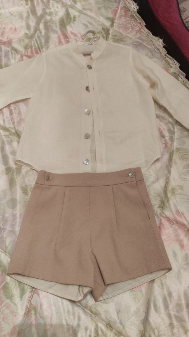 Conjunto niño beige eventos