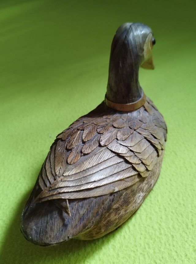 Adorno pato artesanal caña