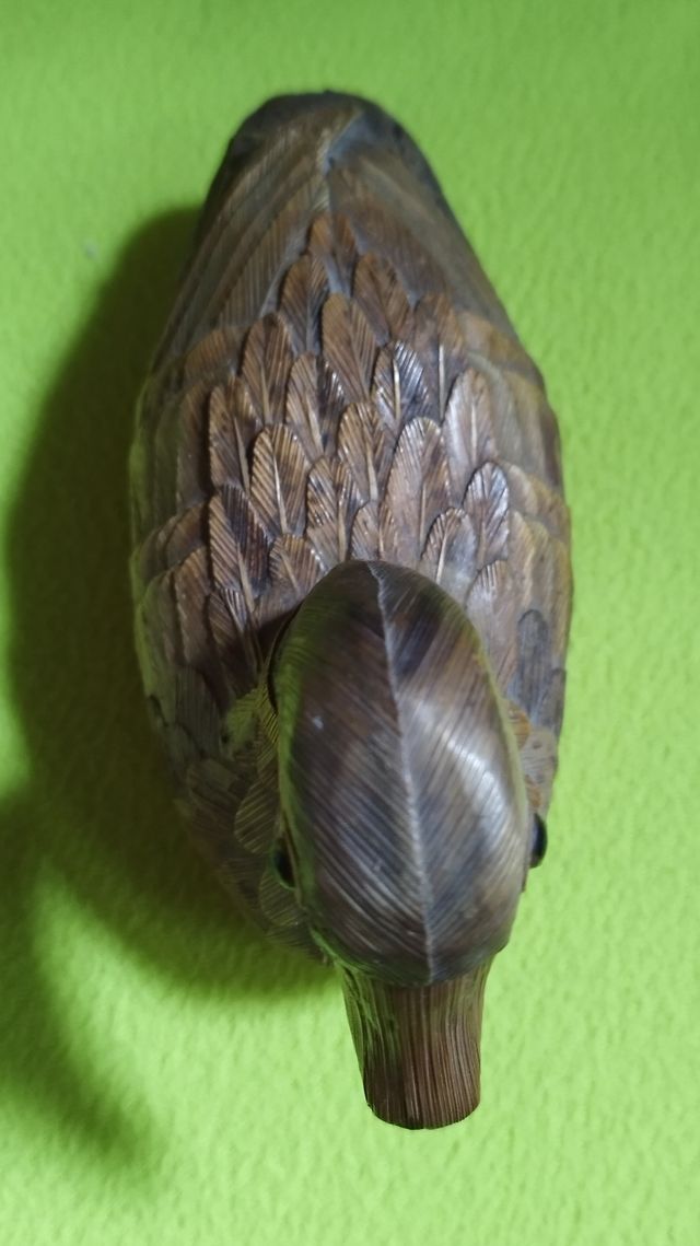 Adorno pato artesanal caña