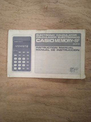 CALCULADORA MARCA CASIO MODELO MEMORY-8F