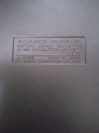 CALCULADORA MARCA CASIO MODELO MEMORY-8F