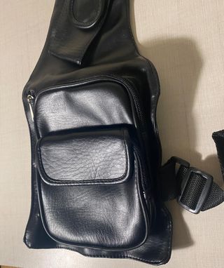 borsello marsupio laterale nero lucido