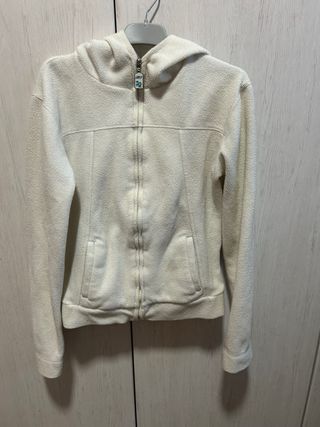 Chaqueta polar blanca/ crema