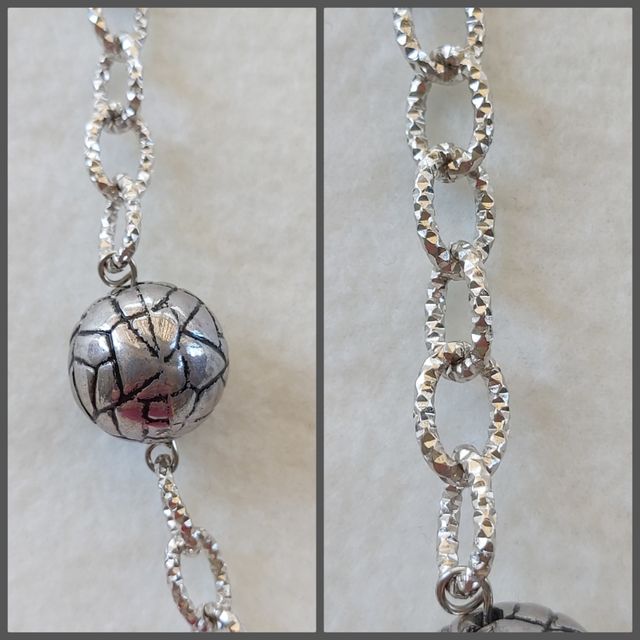 Collana in alluminio con resine, ROSSO