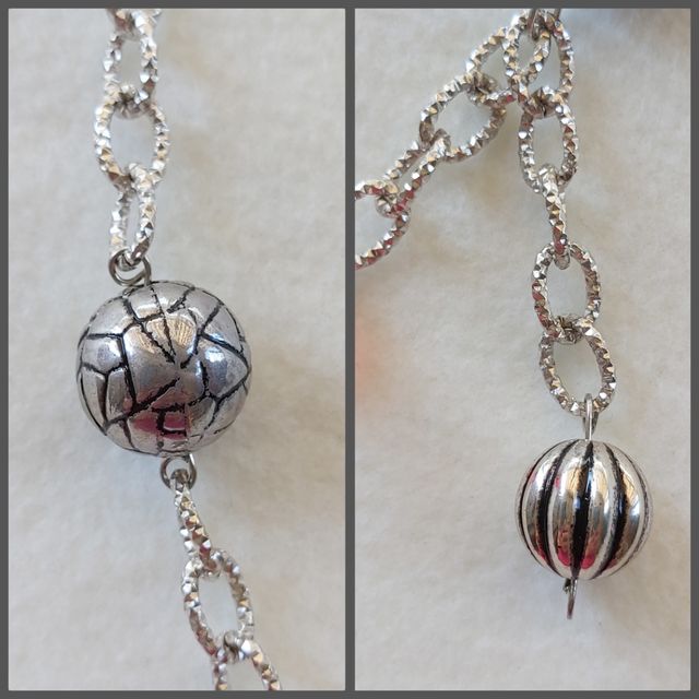 Collana in alluminio con resine, ROSSO