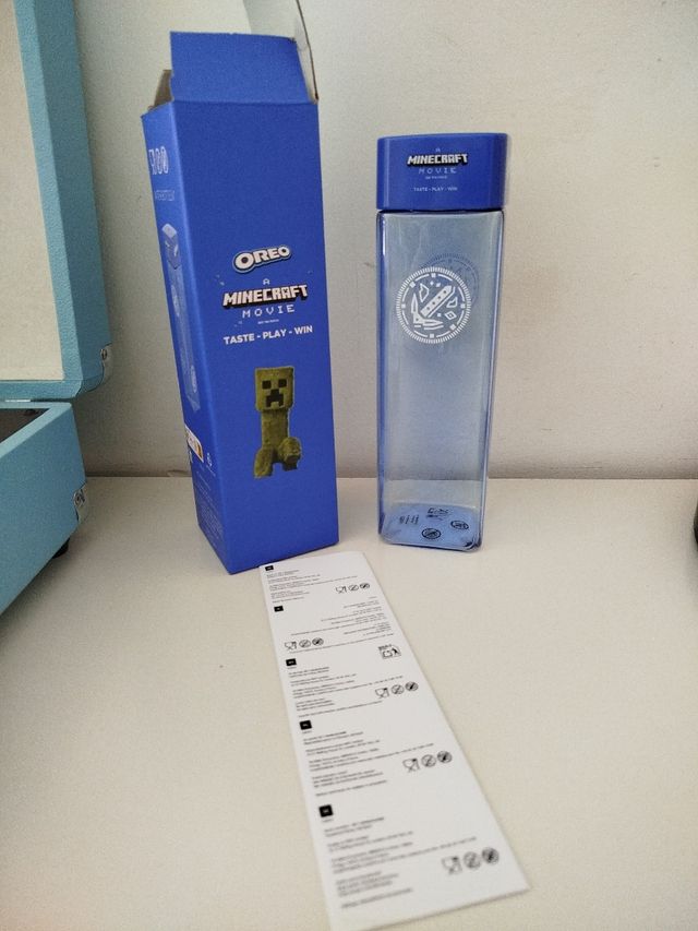 Botella Minecraft x oreo