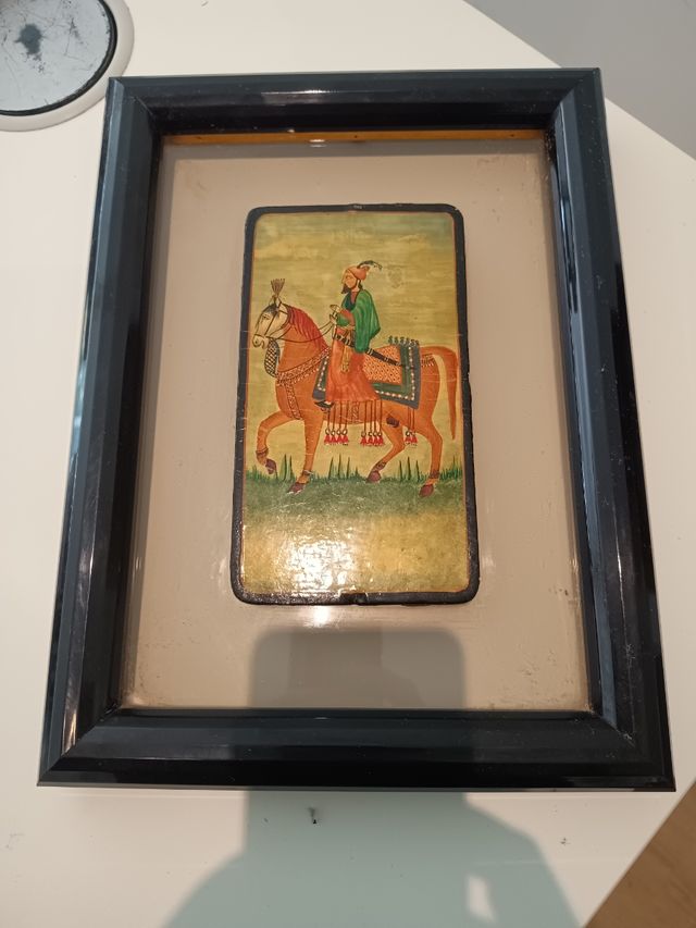 Pittura mongola su piastrella