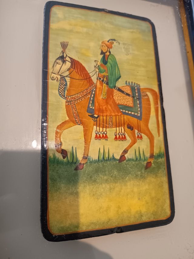 Pittura mongola su piastrella