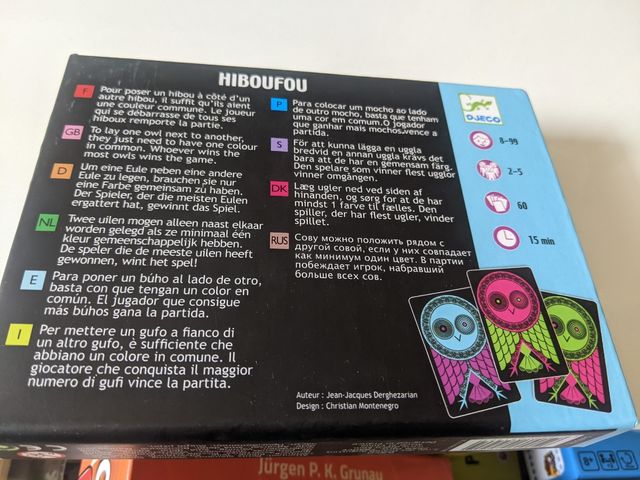 Juego de mesa Hiboufou.