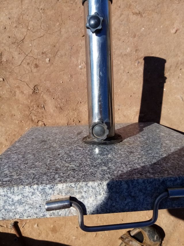 Contrapeso sombrilla inox.