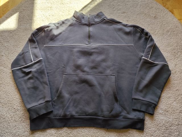 Sudadera con cremallera gris New Look