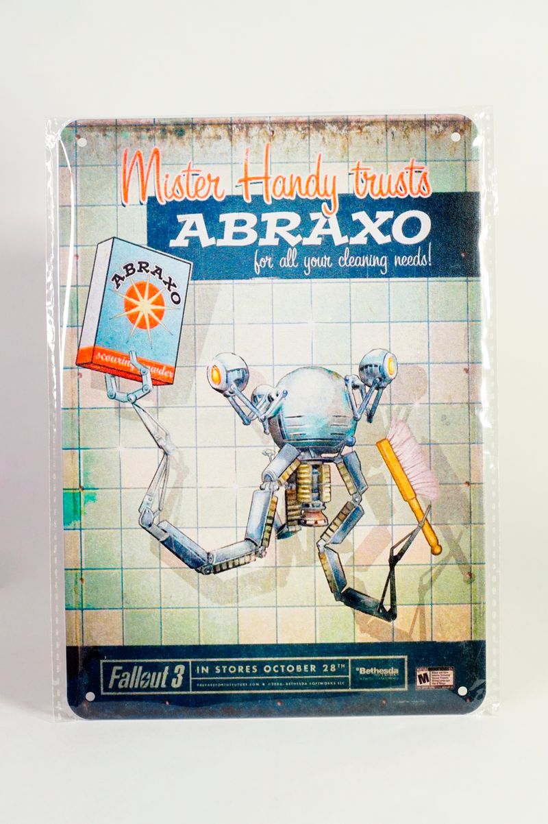 Imagen de Panel cuadrado de acero para póster Abraxo de Fallout 3