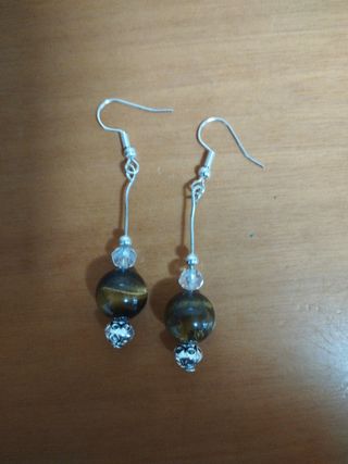 Pendientes ojo de tigre 