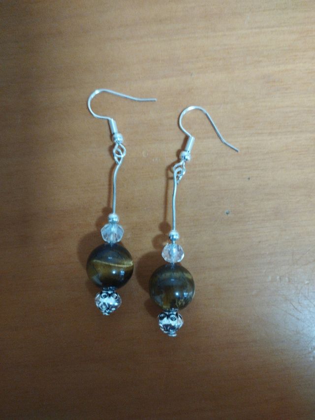 Pendientes ojo de tigre