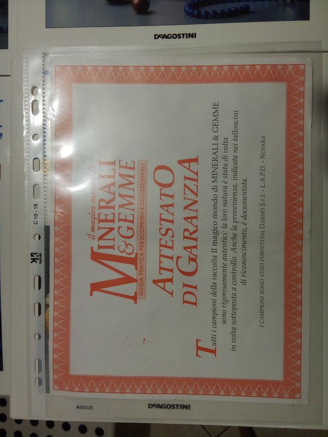 Collezione di minerali e gemme DeAgostini del 1990