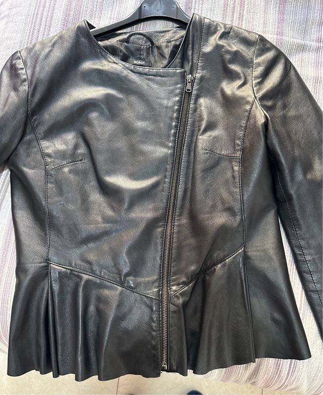 giacca di vera pelle nera