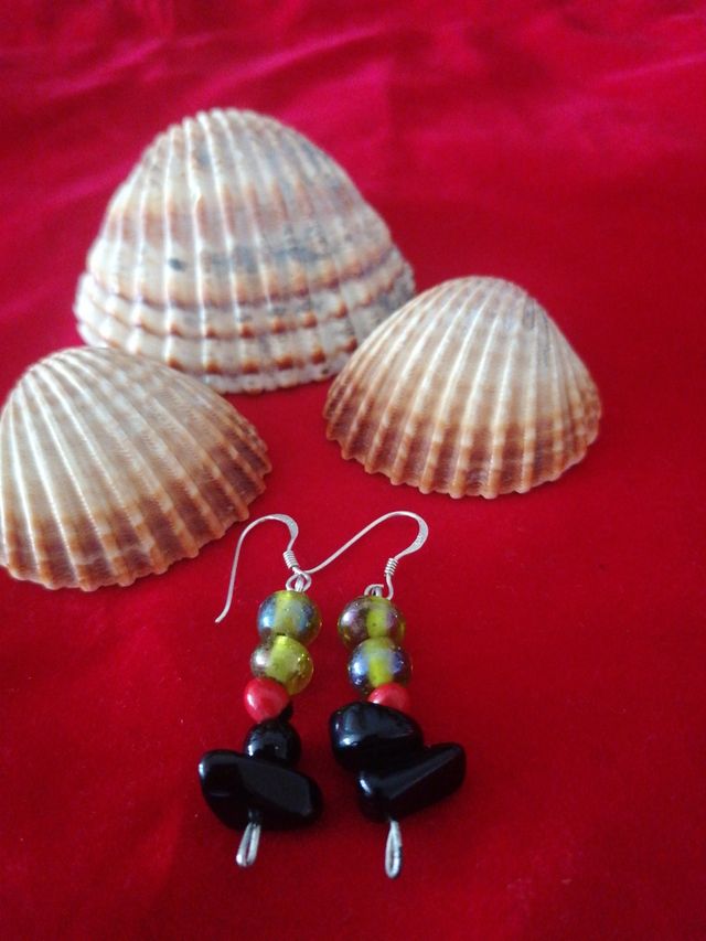 Pendientes piedra y plata