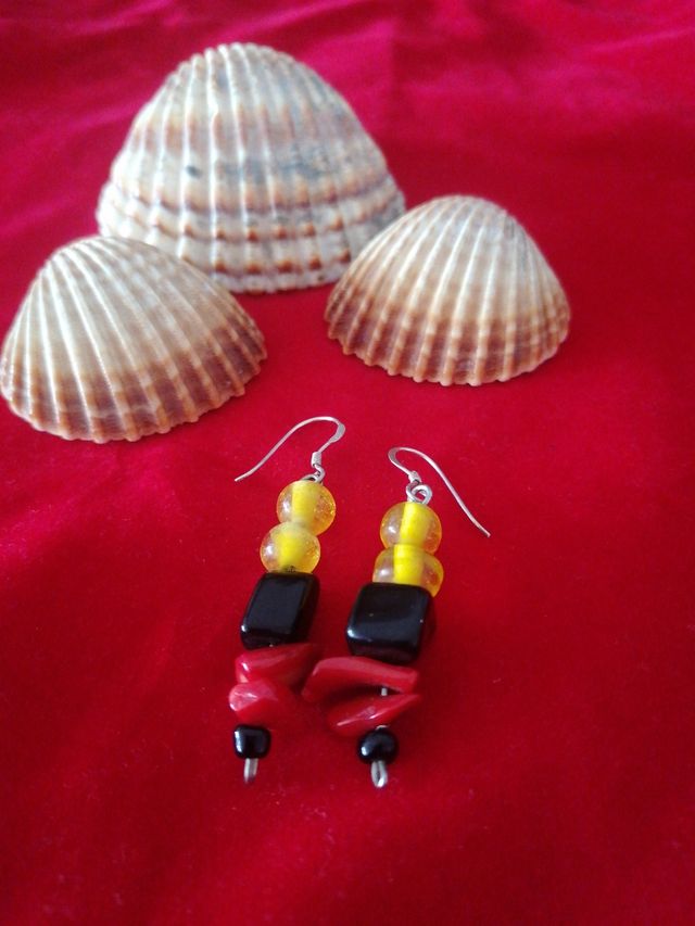 Pendientes plata y piedra