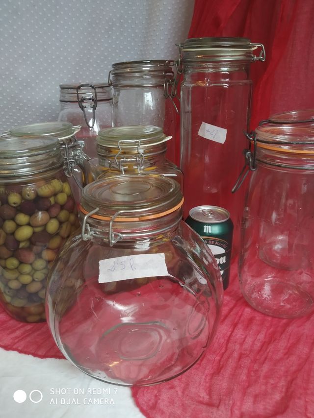 Frascos cristal decorativo grandes.X 10