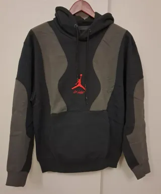 Felpa Nera Off-White Hoodie Red Logo Ricamato