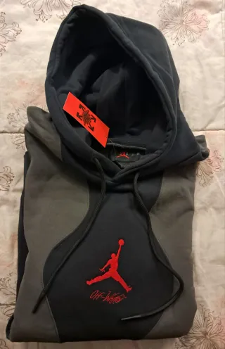 Felpa Nera Off-White Hoodie Red Logo Ricamato