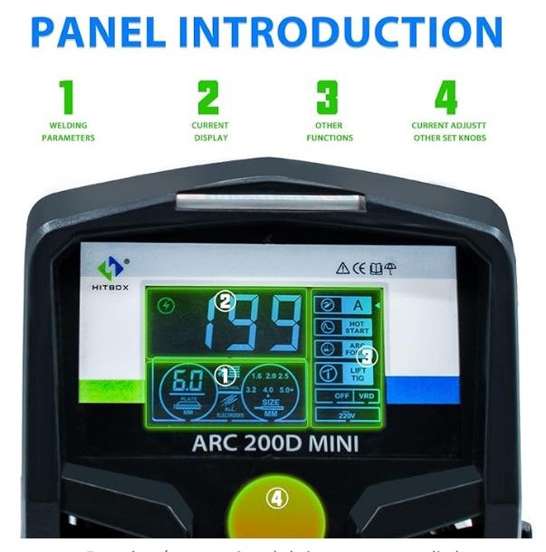 OFERTA!! HITBOX- Soldador Inverter Electrodo 200A