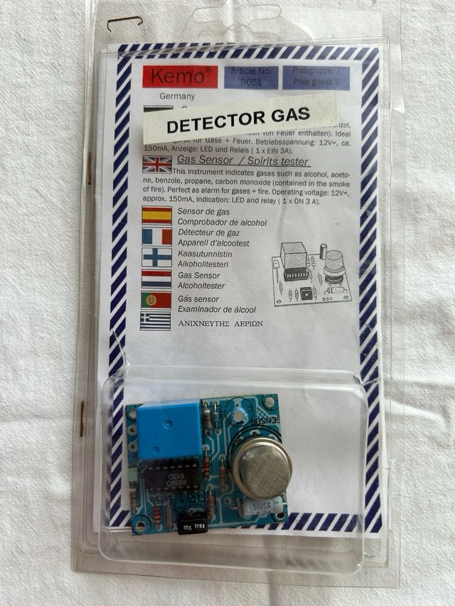 Detector de Gas Alcohol Monoxido de Carbono