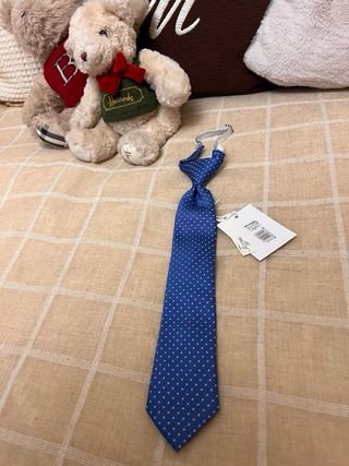 Corbata Infantil azul lunares blancas de Tizzas