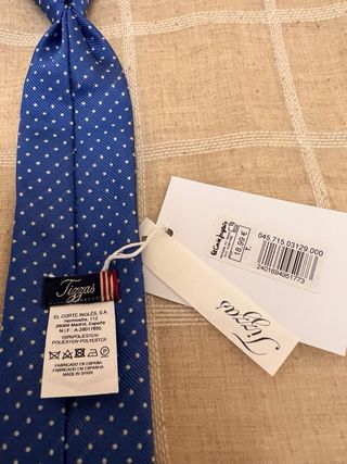Corbata Infantil azul lunares blancas de Tizzas