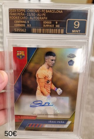 Topps chrome Iñaki Peña autógrafo