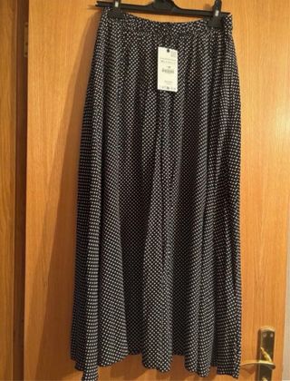 Falda midi lunares Zara