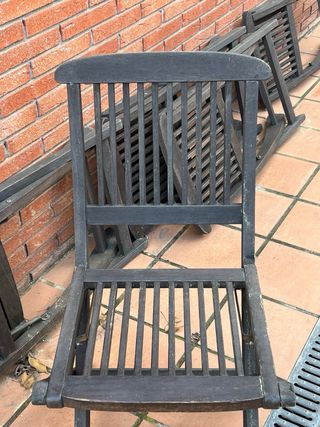 Mesa y 5 sillas jardin
