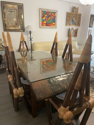 Mesa trillo y 6 sillas Indonesia