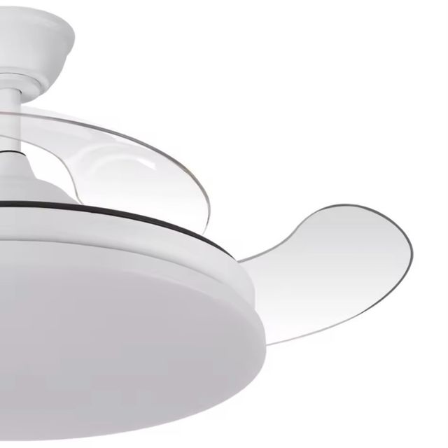 Ventilatore da soffitto pieghevole con luce LED. Nuovo