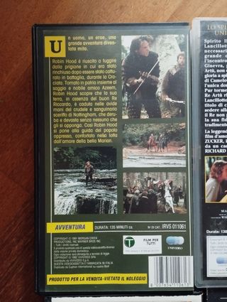 4 film VHS avventura Robin Hood